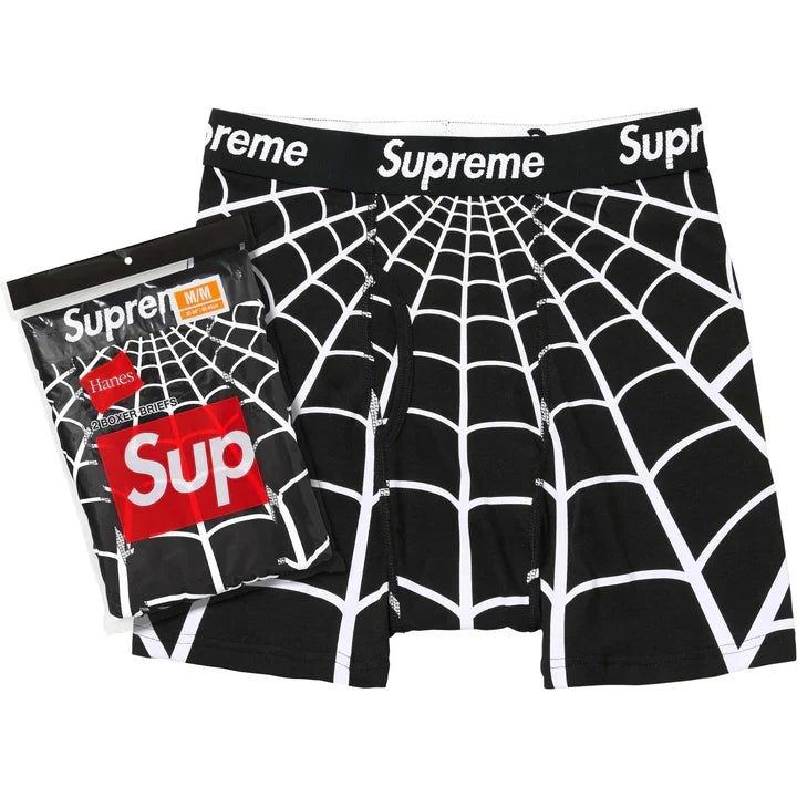 Supreme/Hanes Spiderman Boxer Briefs Black