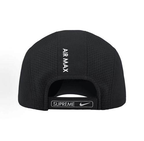 Air Max Mesh 5 Panel Cap, Black Sport Running Hat Adjustable Strap
