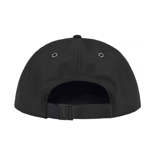 6 Panel Baseball Cap, Black Outdoor Embroidered Street Hat with Adjustable Strap