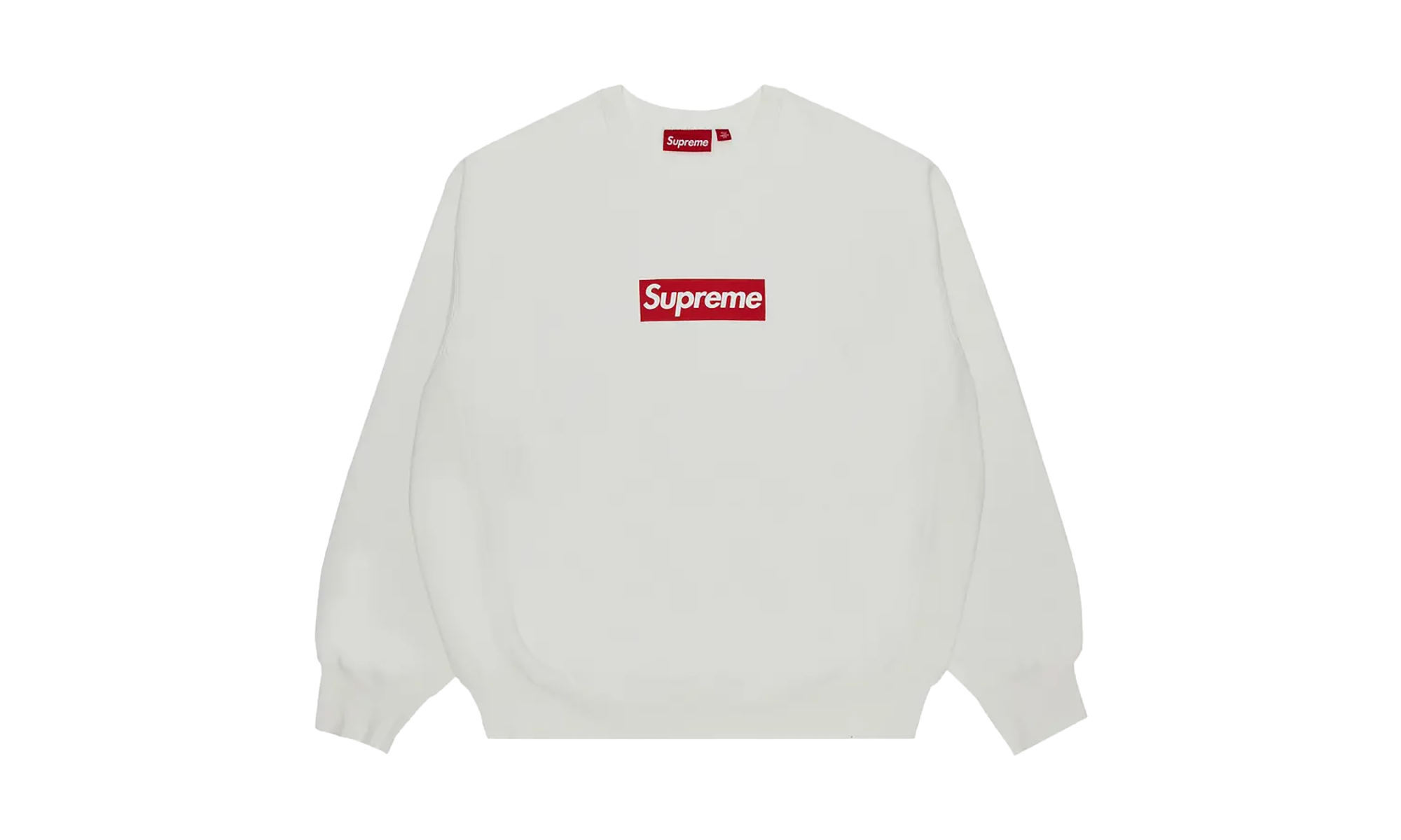 Washed Box Logo Crewneck "SS25 - White" SU26188