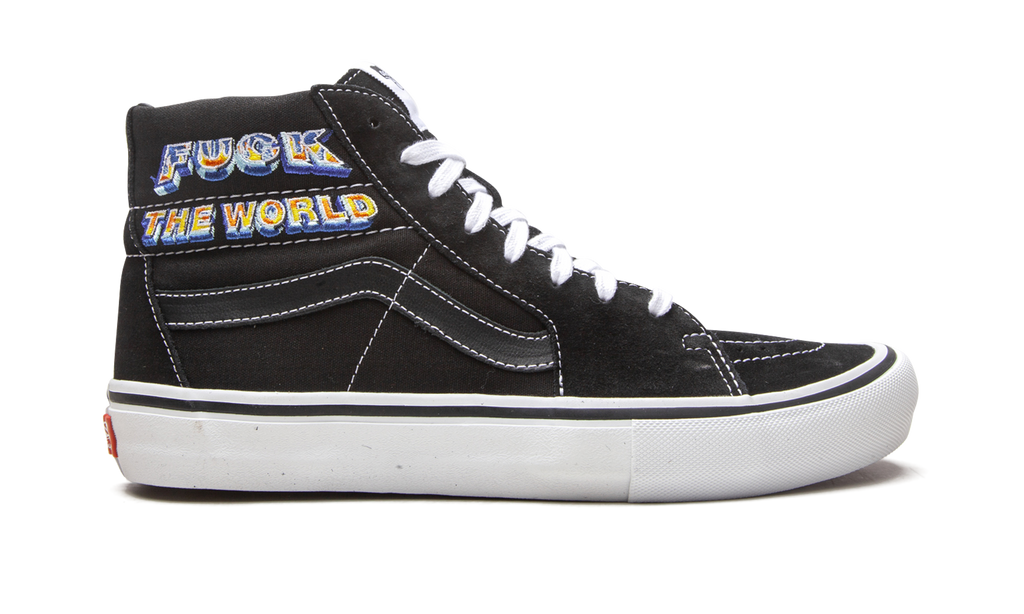 Sk8-Hi Pro "Supreme - F*ck The World - Black" VN0A45JDSY1